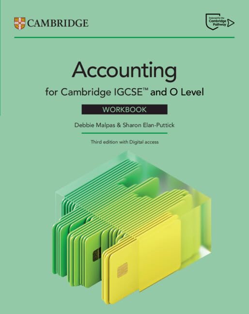 Cambridge IGCSE and O Level Accounting Workbook with Digital Access - Debbie Malpas - 9781009814539 - CUP