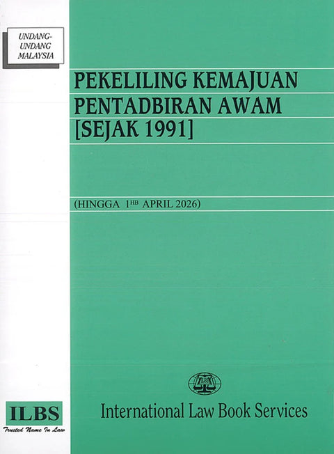 Pekeliling Kemajuan Pentadbiran Awam (Sejak 1991) (Hingga 1st April 2026) - 9789678931465 - ILBS