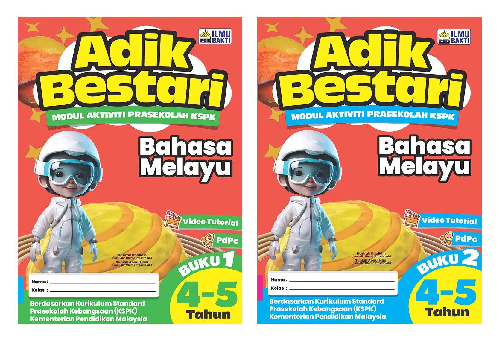 IISM - Adik Bestari : Bahasa Melayu 4-5 Tahun (Buku 1 & Buku 2) (Set) - 9786294730359 - 9786294730427- Ilmu Bakti