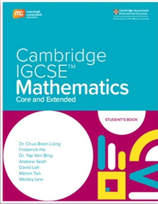 Cambridge IGCSE Core And Extended Mathematics (0580) Student's Book - 9789814913065 - Marshall Cavendish