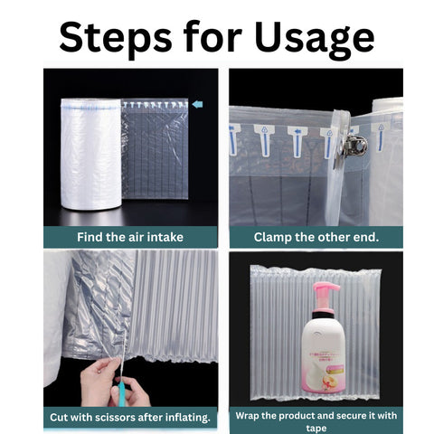 [MyBuku.com] 300 Meter (35cm / 40cm) Thickened Inflatable Bubble Wrap / Packaging Air Tube/ Air Column Bag Roll Sheet Shock Absorption
