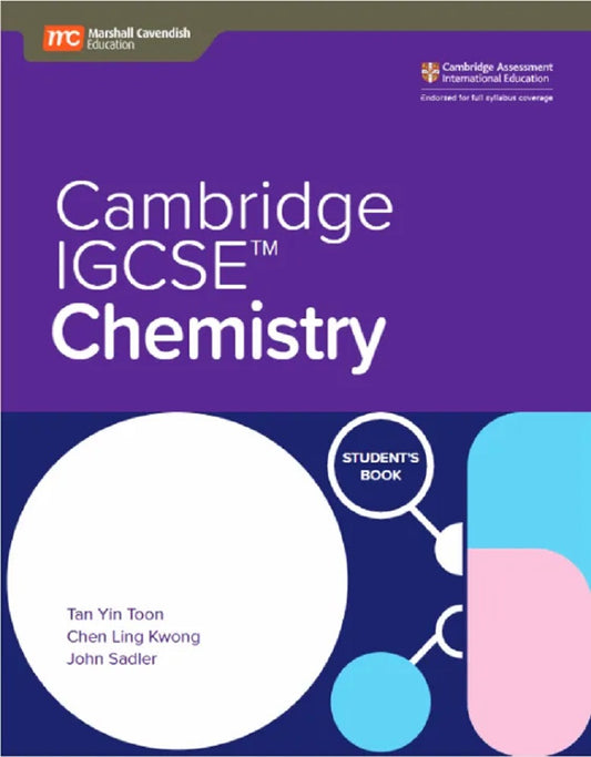 Cambridge IGCSE Chemistry Student's Book - Tan Yin Toon - 9789814927888 - Marshall Cavendish Education