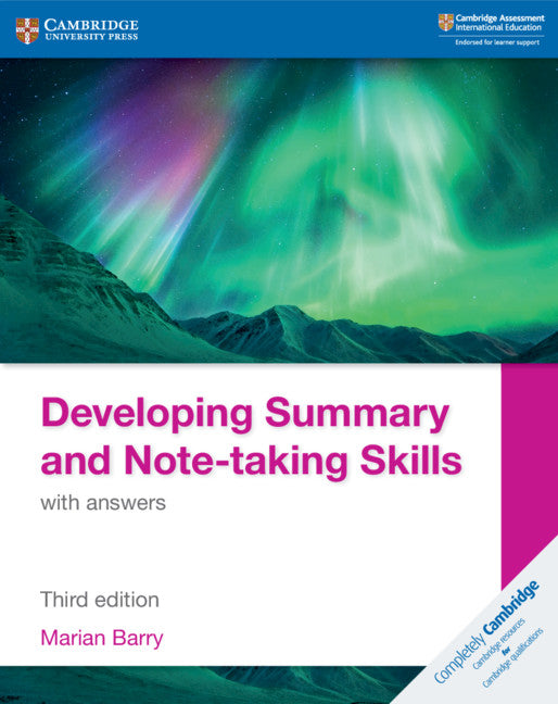 Developing Summary and Note-taking Skills with answers - Barry - 9781108811330 - Cambridge