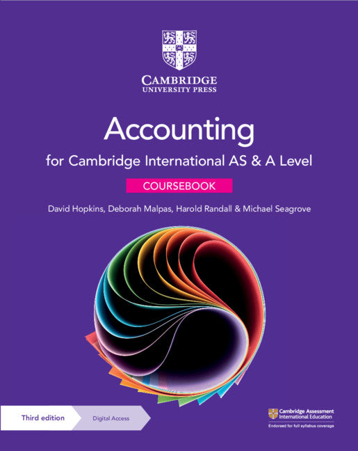 Cambridge International AS & A Level Accounting Coursebook with Digital Access (2 Years) - Hopkins - 9781108902922 - Cambridge
