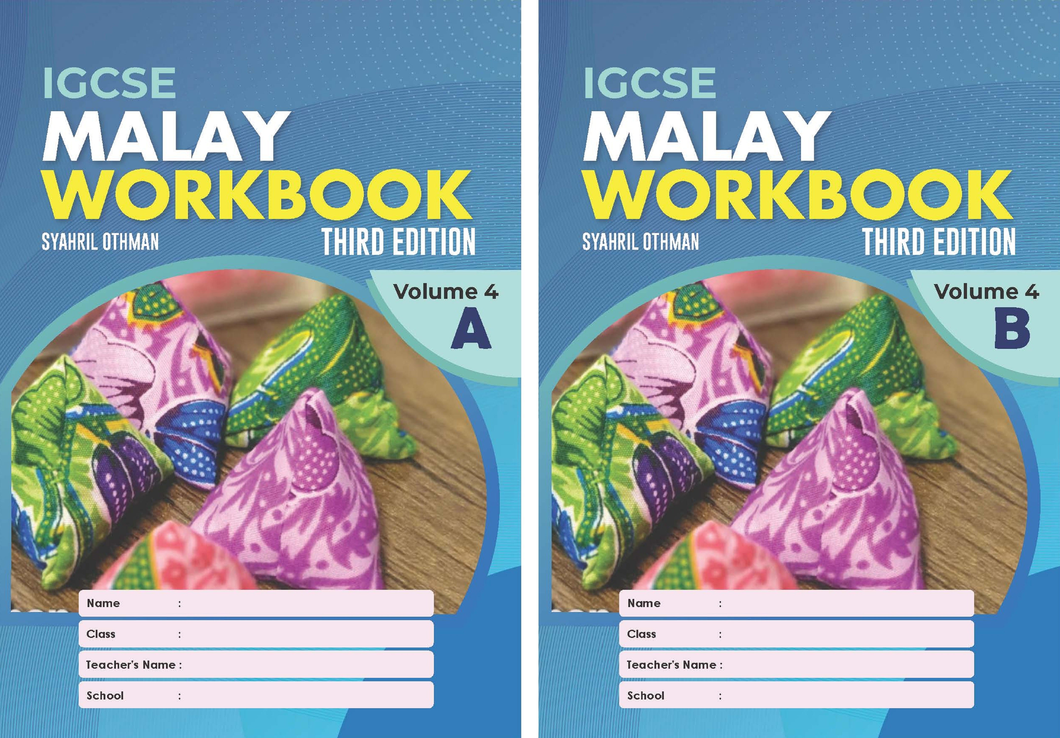 IGCSE Malay Workbook Volume 4 (A+B) 3rd Editon - 9789671946657 - 9789671946671 - Syahril Education