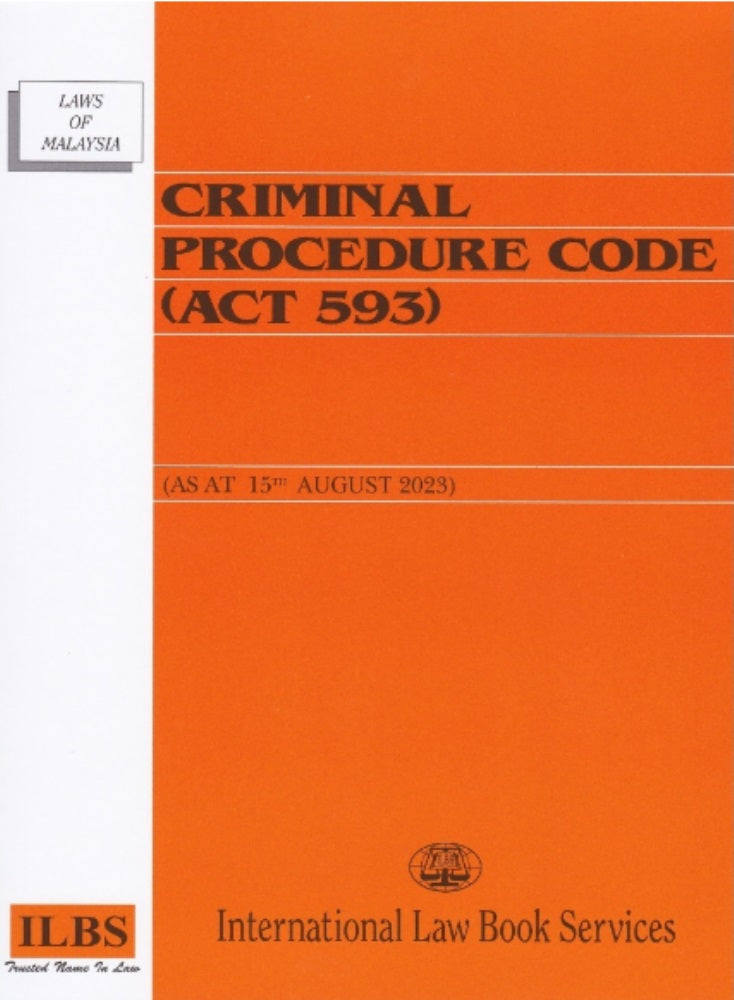 Criminal Procedure Code (Act 593) (As at 15th August 2023) - 9789678930192 - ILBS