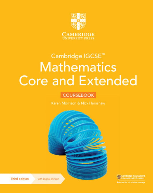 Cambridge IGCSE Mathematics Core and Extended Coursebook with Digital Version - 9781009343671 - Cambridge University Press