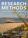 Research Methods for Business Students, 9th Edition - Mark Saunders - 9781292402727 - Pearson