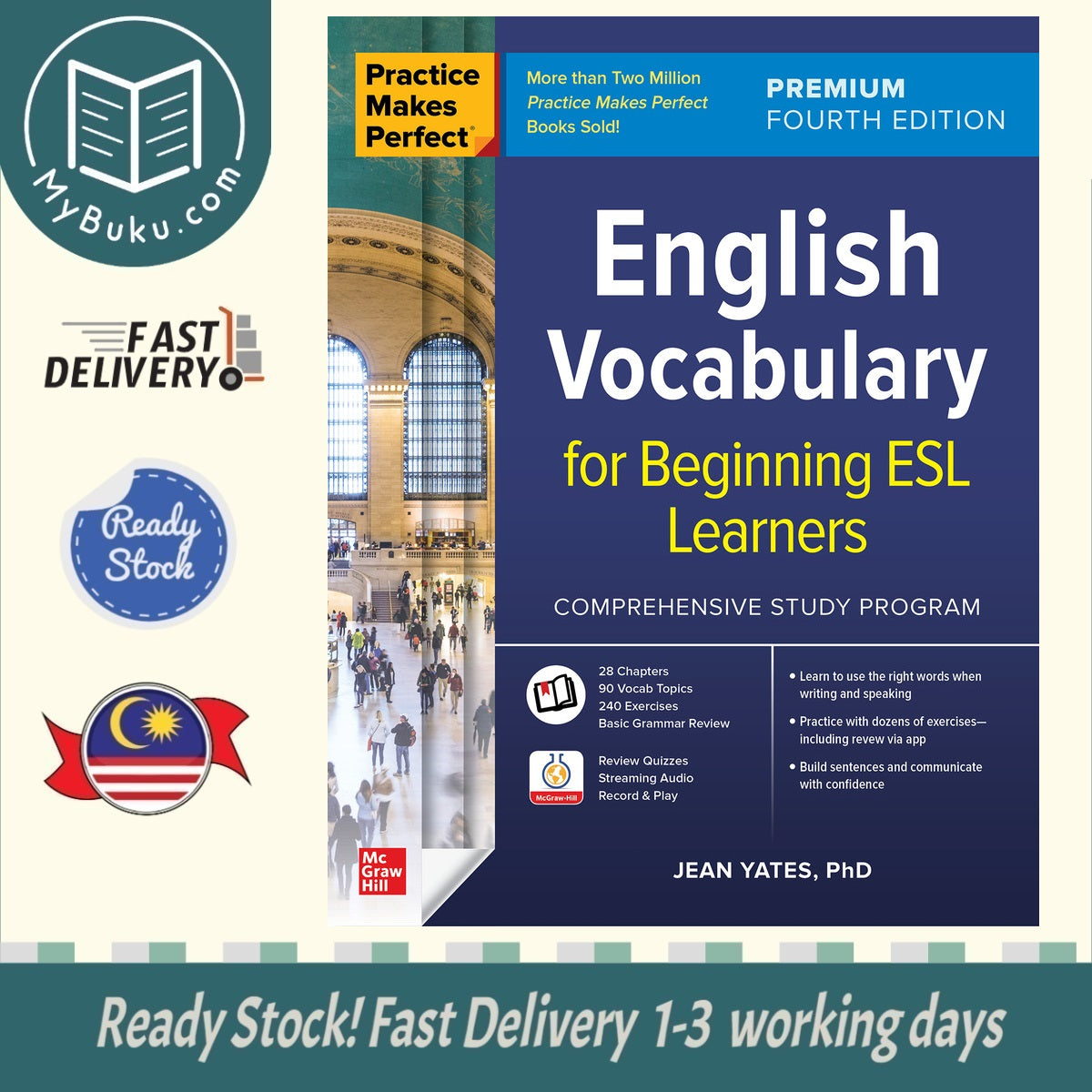 Practice Makes Perfect English Vocab For Beginning Esl Learn - Yates - 9781264264223 - McGraw Hill Education